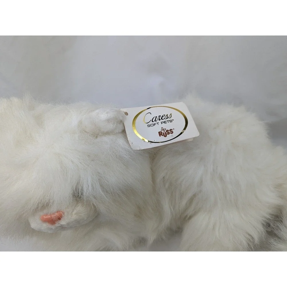 Russ Nikki White Cat Plush 12 Inch Caress Pets Stuffed Animal Toy‎
